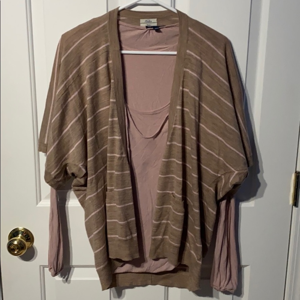 Cardigan and shirt set